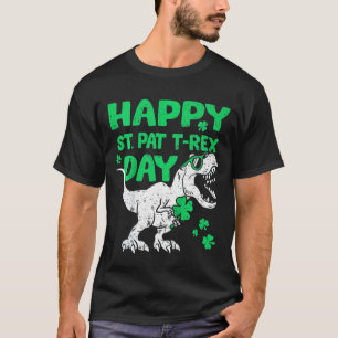 Kids Dinosaur Happy St Patrick's Day Boys Kids Tod T-Shirt