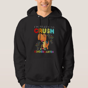 Kids Dinosaur Im Ready To Crush Kindergarten Scoot Hoodie