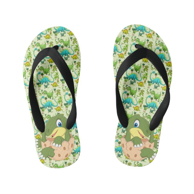 Kids Dinosaur  Kid's Flip Flops (Footbed)
