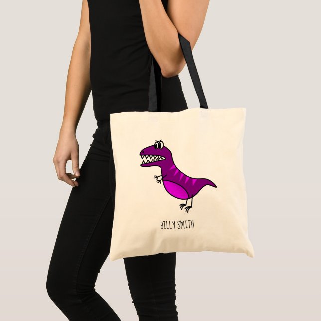 Kids dinosaur library bag (Front (Product))