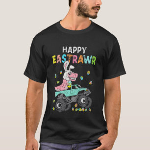 Kids Dinosaur Monster Truck Rex Happy Easter Toddl T-Shirt