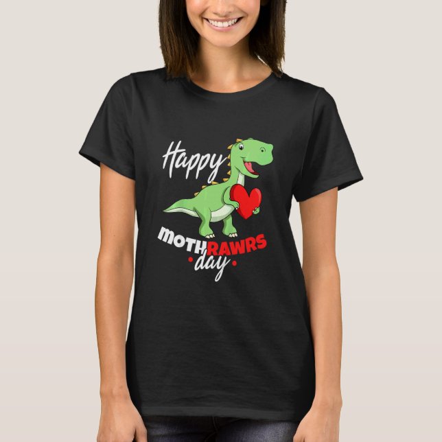 Kids Dinosaur Mummy Happy Mother's Day From Toddle T-Shirt (Front)