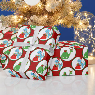 Kids dinosaur party party wrap wrapping paper