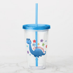 Kids Dinosaur Personalised Acrylic Tumbler