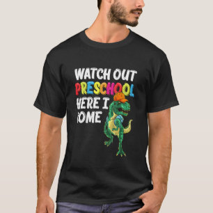 Kids Dinosaur Rex First Day Of School  Preschool B T-Shirt