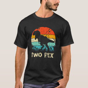 Kids Dinosaur Second 2nd Birthday Boy Two 2 Year O T-Shirt