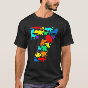 Kids Dinosaur Seventh 7th Birthday Seven 7 Year Ol T-Shirt