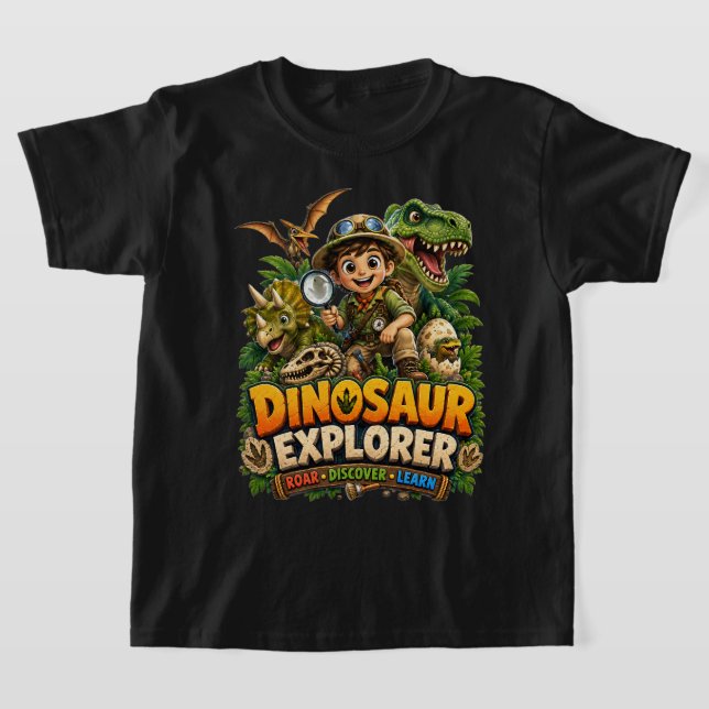 Kids Dinosaur Shirt | Future Paleontologist (Laydown)