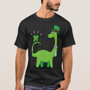 Kid's Dinosaur St Patricks Day Shamrock Shirt Todd