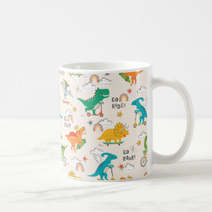 Kids Dinosaur Traveling Pattern Coffee Mug