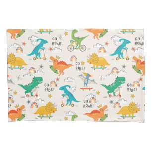 Kids Dinosaur Traveling Pattern Pillowcase