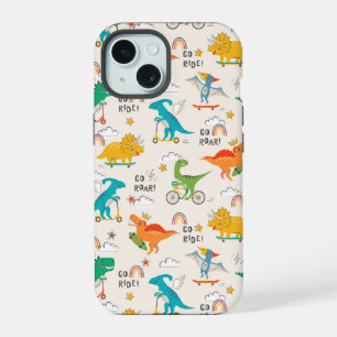Kids Dinosaur Travelling Pattern iPhone 15 Case