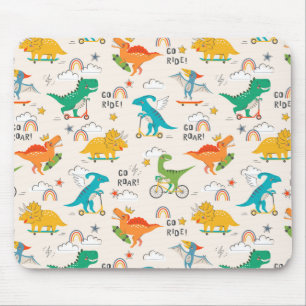 Kids Dinosaur Travelling Pattern Mouse Mat