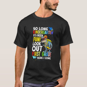 Kids Dinosaur Trex So Long Kindergarten Here I Com T-Shirt
