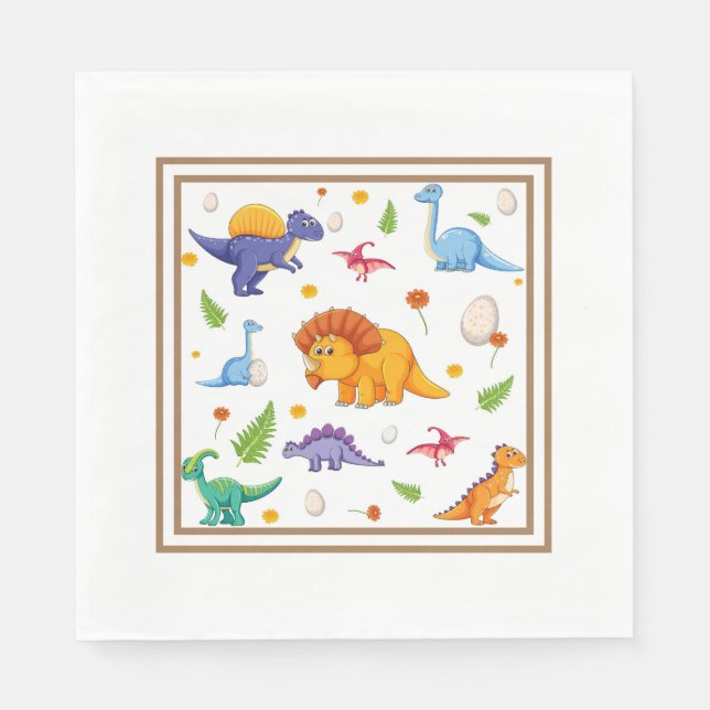 Kids Dinosaurs  Napkin (Front)