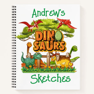 Kids Dinosaurs Sketch Notebook