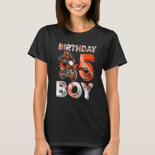 Kids Dirt Bike 5th Birthday Dirtbike Motorcycle T-Shirt