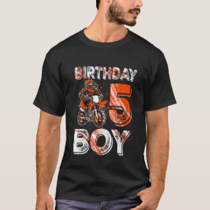 Kids Dirt Bike 5th Birthday Dirtbike Motorcycle T-Shirt