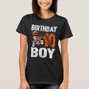 Kids Dirt Bike Rider 10 Years Old Motocross 10th B T-Shirt