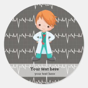 Kids Doctor Classic Round Sticker