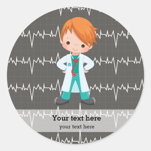 Kids Doctor Classic Round Sticker (Front)