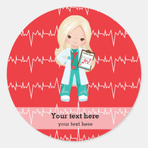 Kids Doctor Classic Round Sticker