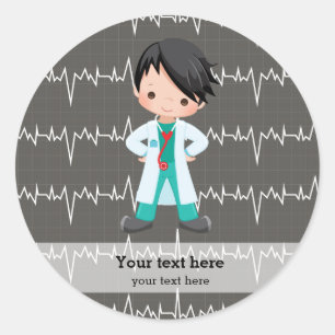 Kids Doctor Classic Round Sticker