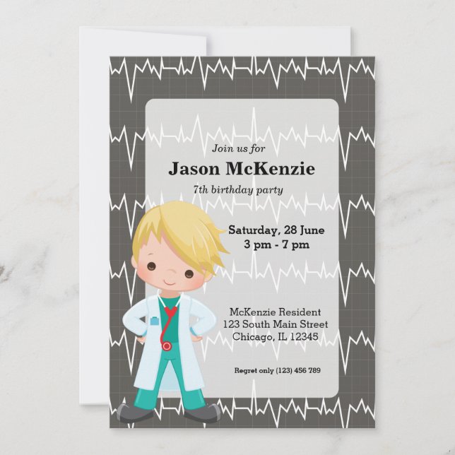 Kids Doctor Invitation (Front)