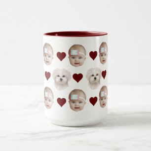 Kids Dogs Cat Baby Face Gift for Moms and Dads Mug