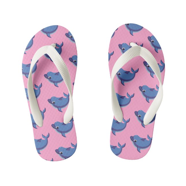 Kids Dolphin Flip Flops (Footbed)