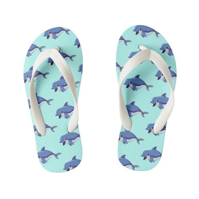 Kids Dolphin Flip Flops (Footbed)