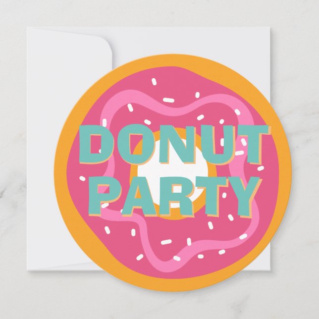 Kids Doughnut Party Girl Birthday Invitation (Front)