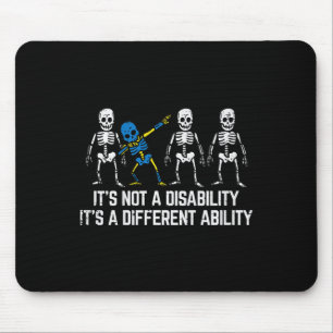 Kids Down Syndrome Awareness Skeleton Dab Not Disa Mouse Mat