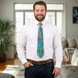 Kid's Drawing Memory Personalised Artwork Tie