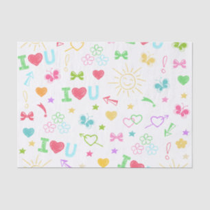 Kids Drawings Tissue Paper