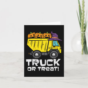 Kids Dump Truck Or Treat Halloween Costume Toddler Card