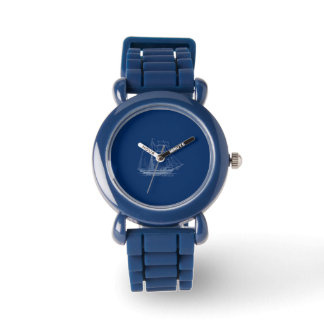 Kids E-Watch with Blue Ship Design – Fun Nautical  Watch