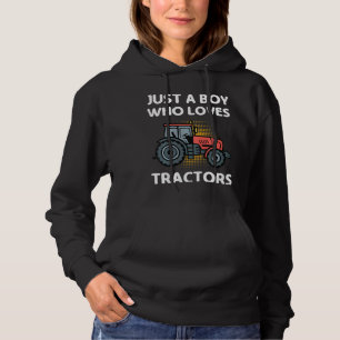 Kids Easily Distracted By Tractors For Boy Or Todd Hoodie