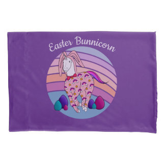 Kids Easter Bunny Unicorn in Bunny Suit Bunnicorn Pillowcase