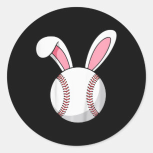 Kids Easter Bysebyll Bunny Ears Rabbit Youth Boys  Classic Round Sticker