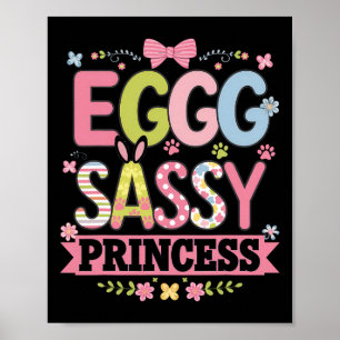 Kids Easter Day Egg-stra Sy Princess Girl Rabbit E Poster