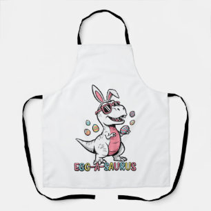 Kids Easter Dino Bunny Egg A Saurus Trex Bunny Boy Apron