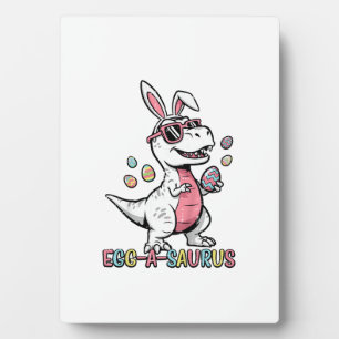 Kids Easter Dino Bunny Egg A Saurus Trex Bunny Boy Plaque
