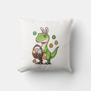 Kids Easter Dinosaur Trex Egg Hunting Boys Kids To Cushion