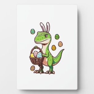 Kids Easter Dinosaur Trex Egg Hunting Boys Kids To Plaque