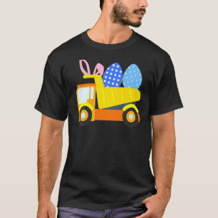 Kids Easter Egg Construction Truck Bunny Toddler B T-Shirt