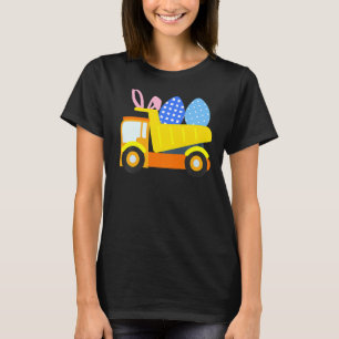 Kids Easter Egg Construction Truck Bunny Toddler B T-Shirt