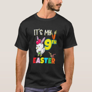 Kids Easter Egg Hunt 9th Birthday Cute Easter Chic T-Shirt