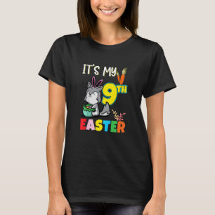 Kids Easter Egg Hunt 9th Birthday Cute Easter Husk T-Shirt