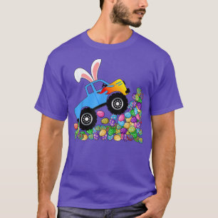 Kids Easter Monster Truck Climbing Easter Eggs Kid T-Shirt